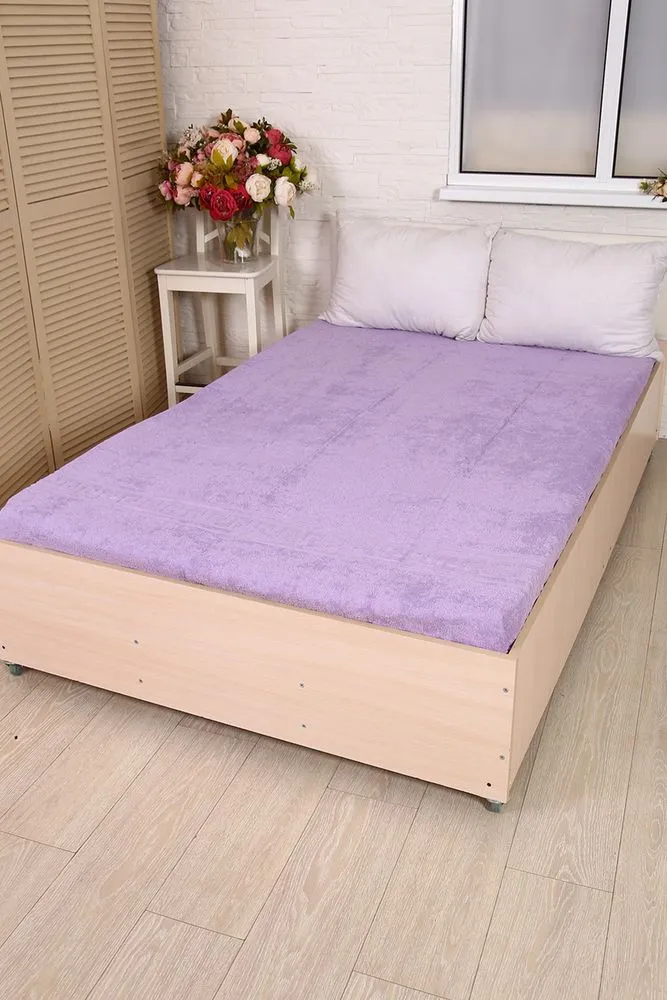 Простыня махровая 150*200 см, г/кр, 100% хлопок (Насыщенная сирень)