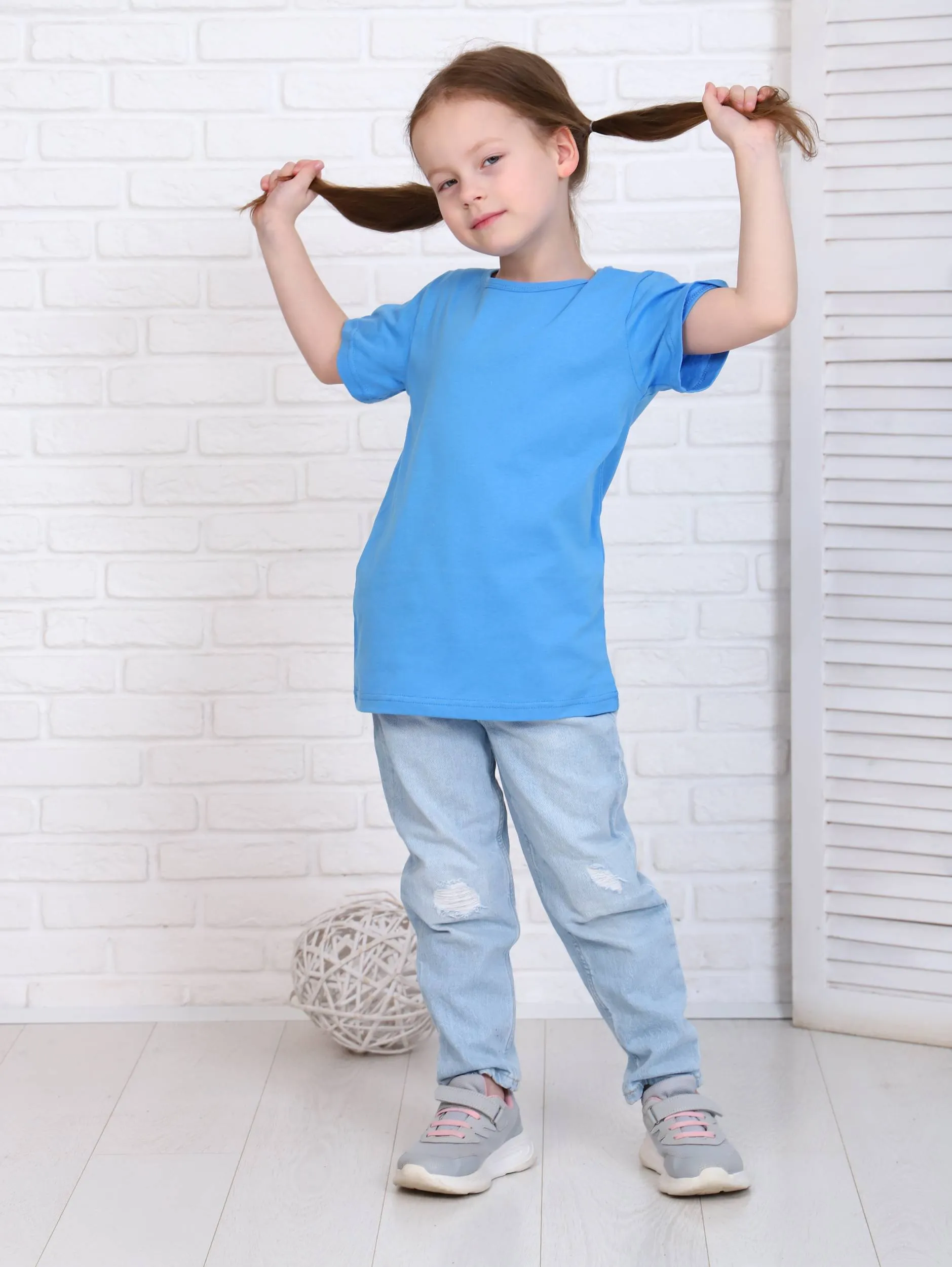 Футболка детская, модель 321, трикотаж (Василек)