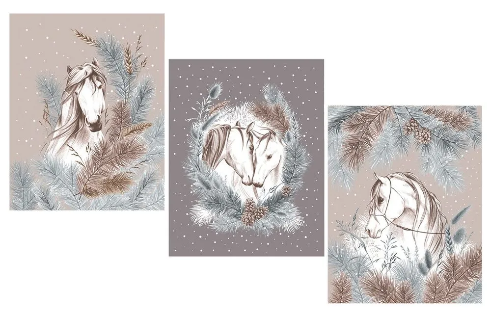 Комплект полотенец 48*60 см, 3 шт., рогожка (Поэма)