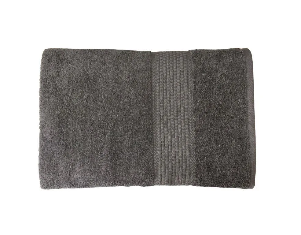 Махровое гладкокрашеное полотенце 100*150 см 400 г/м2 (Серый)