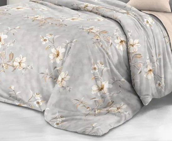 Наволочка 40*40 см, сатин "Престиж", на клапане (Золотые соцветья (основа))