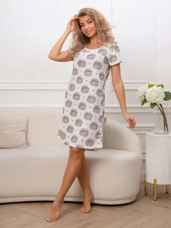Сорочка ночная женская,мод. 450,трикотаж (Ёжики)