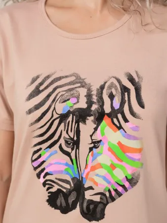 Пижама женская, модель 146, трикотаж (Зебры)