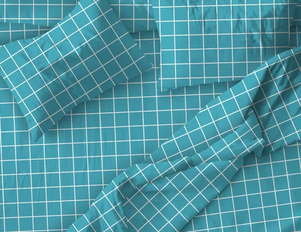 Простыня Евро, бязь "Комфорт" (Таттерсол, морская волна)