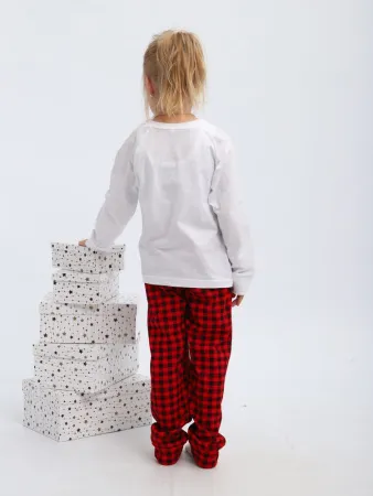 Пижама детская, модель 324, трикотаж (Нарядные ёлочки)