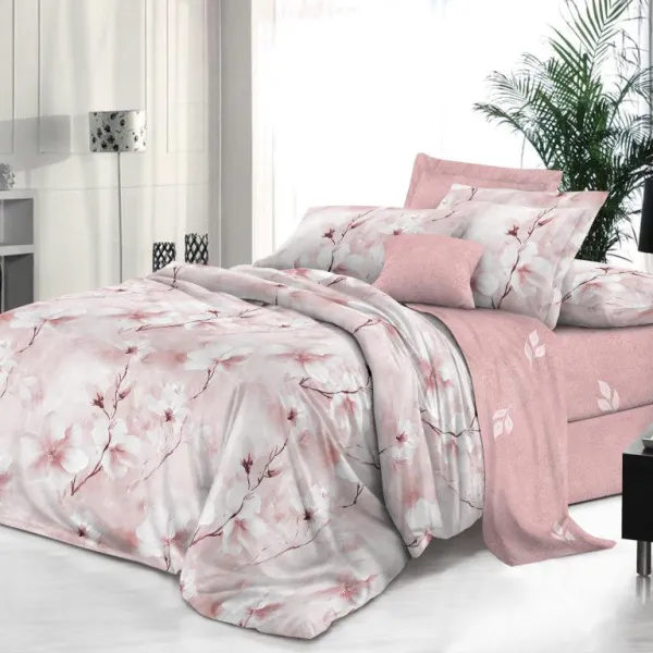 Простыня Евро, поплин (Сакура (компаньон))