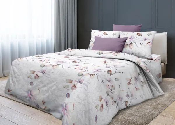 Простыня на резинке 090*200 см, бязь ГОСТ, борт 25 см (Скарлетт 3 D)