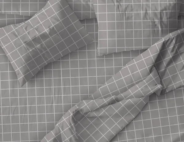 Простыня 1,5 спальная, бязь "Комфорт"(220) (Таттерсол, серо-бежевый)