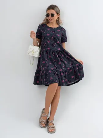 Платье женское, модель 174, трикотаж (Панды)