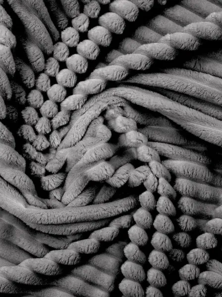 Плед 175*210 см, Велсофт - жаккард, Нежность (Серый-страйп)