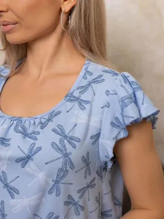 Сорочка ночная женская,мод. 426,трикотаж (Стрекоза, голубой)