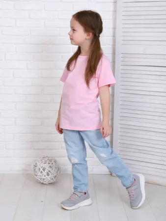 Футболка детская, модель 321, трикотаж (Светло-розовый)