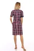 Халат женский, модель 124,трикотаж  (Шотландка, розовый)