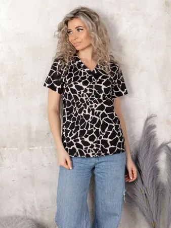 Футболка женская, модель 137, трикотаж (Жираф)