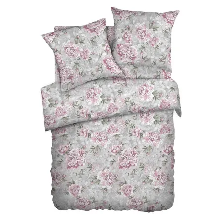 Комплект постельного белья Евромакси, перкаль (Пионовый сад)