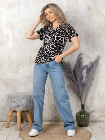 Футболка женская, модель 137, трикотаж (Жираф)