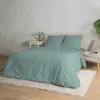 Комплект постельного белья Евромакси, перкаль (Лунная соната, шалфей)