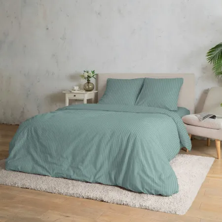 Комплект постельного белья Евромакси, перкаль (Лунная соната, шалфей)