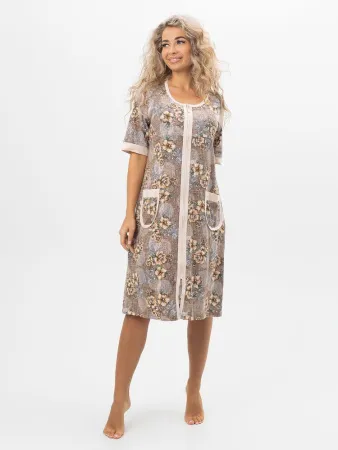 Халат женский, модель 124,трикотаж  (Фантазия)