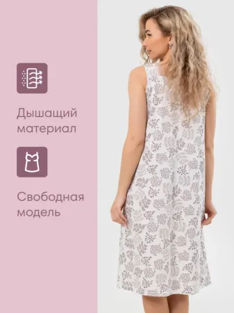 Сорочка ночная женская, мод. 449, трикотаж (Иветта, экрю)