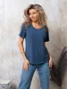 Футболка женская, модель 155, трикотаж (Джинс)
