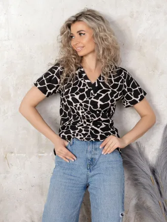 Футболка женская, модель 137, трикотаж (Жираф)