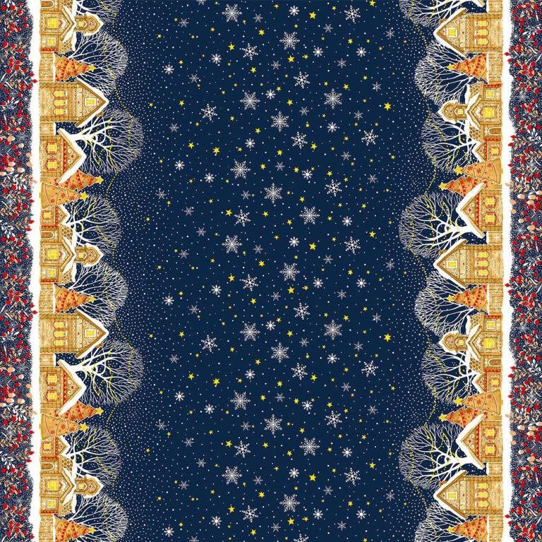Рушник 50*150 см, рогожка, хлопок 100 % (Полночь)