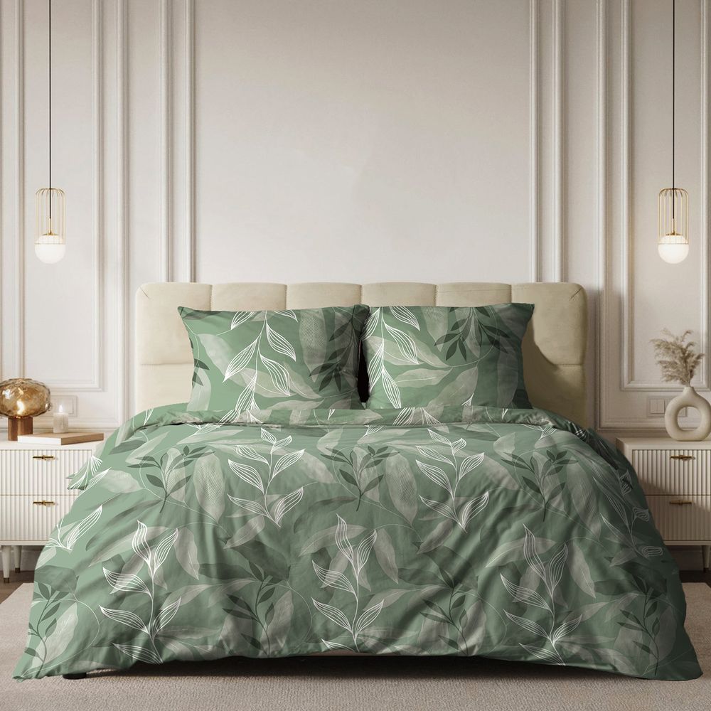 Простыня Евро 240*220 см, бязь ГОСТ (Китос, зеленый)