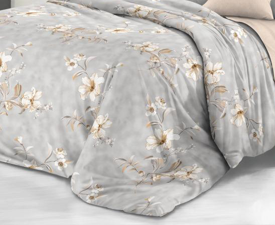 Пододеяльник Евромакси 240*220 см, сатин "Престиж" (Золотые соцветья (основа))