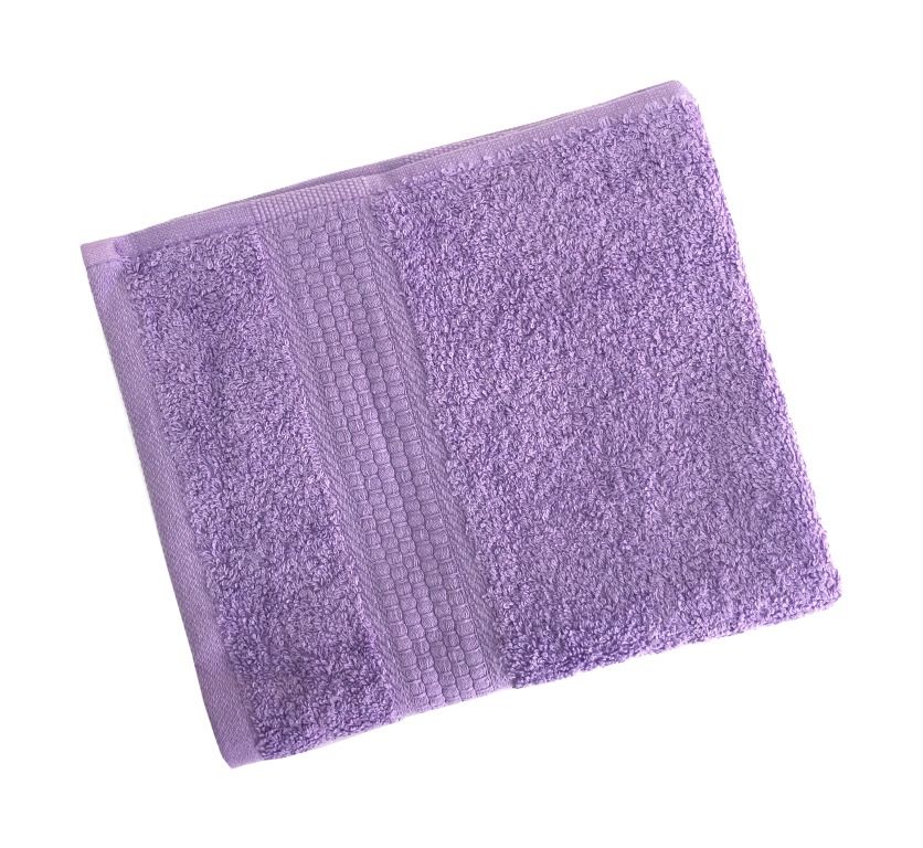 Махровое гладкокрашеное полотенце 50*90 см 460 г/м2 (Насыщенная сирень)