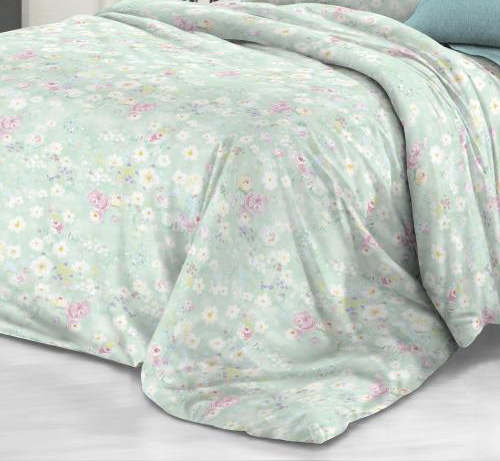 Пододеяльник Евро 200*220 см, сатин "Престиж" (Зеленый сад (основа)) Пододеяльник Евро 200*220 см, сатин "Престиж" (Зеленый сад (основа))