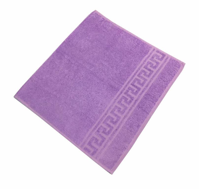 Махровое гладкокрашеное полотенце 50*90 см 380 г/м2 (Насыщенная сирень)