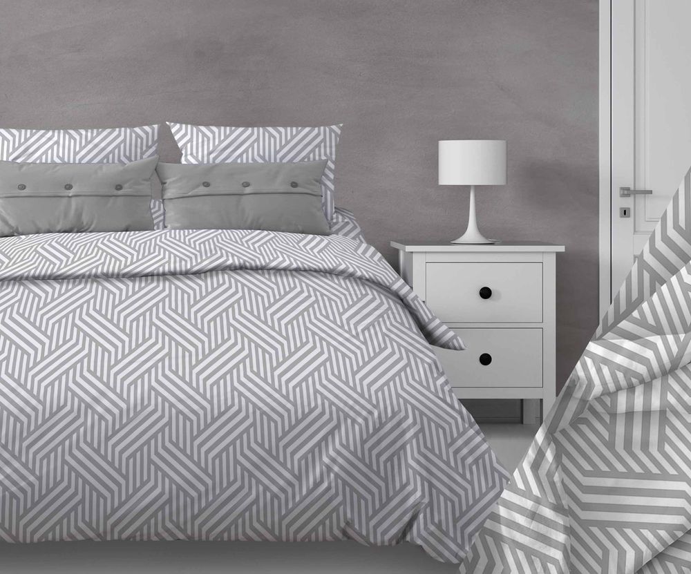 Наволочка 70*70 см, бязь "Комфорт" (Бесконечность, серый)