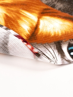 Полотенце вафельное пляжное 100*150 см (Кошки 3 D)