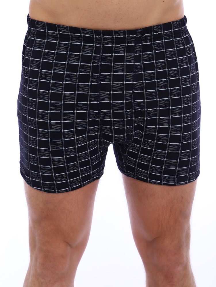 Трусы-боксеры, модель 212, трикотаж (Клетка)