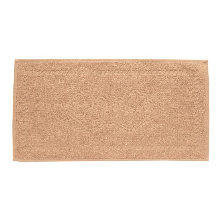 Махровое гладкокрашеное полотенце "Ручки" 34*60 см 400 г/м2 (Бежевый)