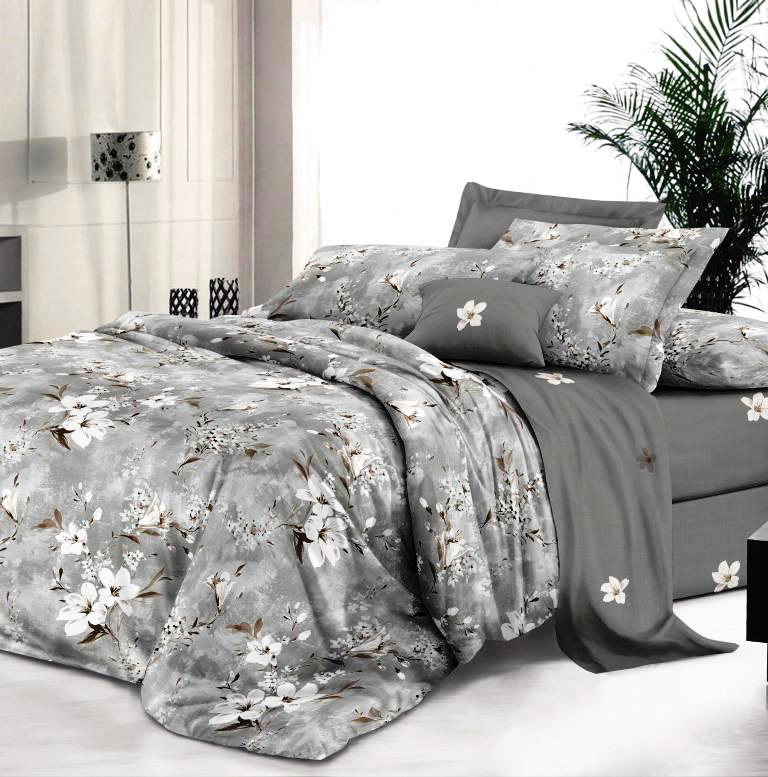 Наволочка 70*70 см, сатин "Престиж", на молнии (Песня цветов (компаньон))