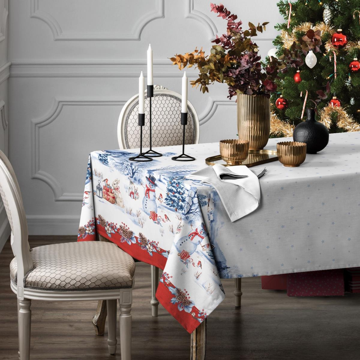 Скатерть 150*250 см, рогожка (Праздник)