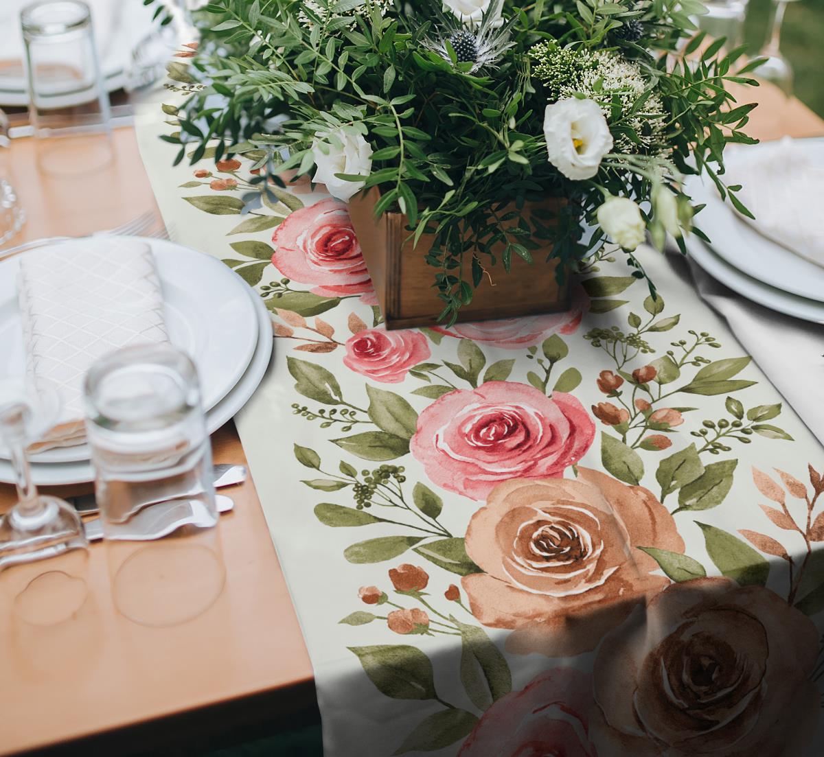 Дорожка для сервировки 50*150 см, хлопок 100% (Королева сада)