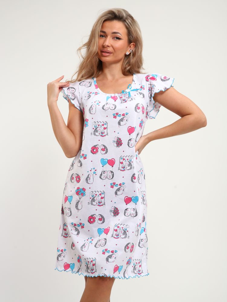 Сорочка ночная женская,мод. 426,трикотаж (Милые ежи)