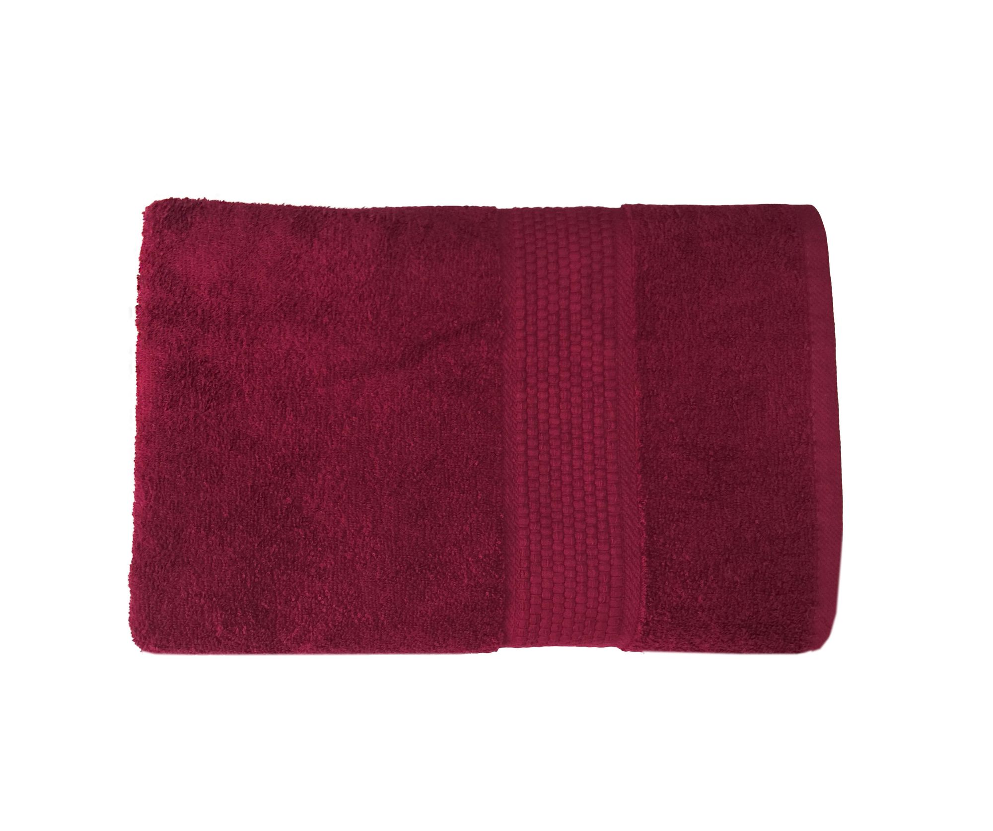 Махровое гладкокрашеное полотенце 100*150 см 400 г/м2 (Бордовый)