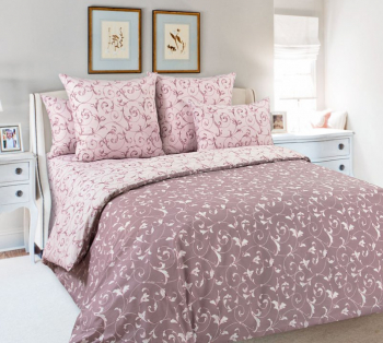 Комплект постельного белья 1,5-спальный, перкаль (Габриэль, розовый)