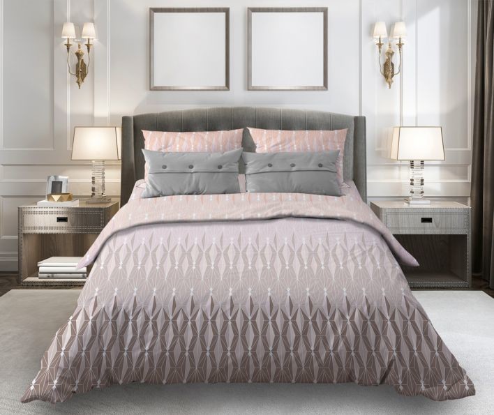 Простыня на резинке 090*200 см, бязь "Комфорт", борт 25 см (Фламант, шоколад)