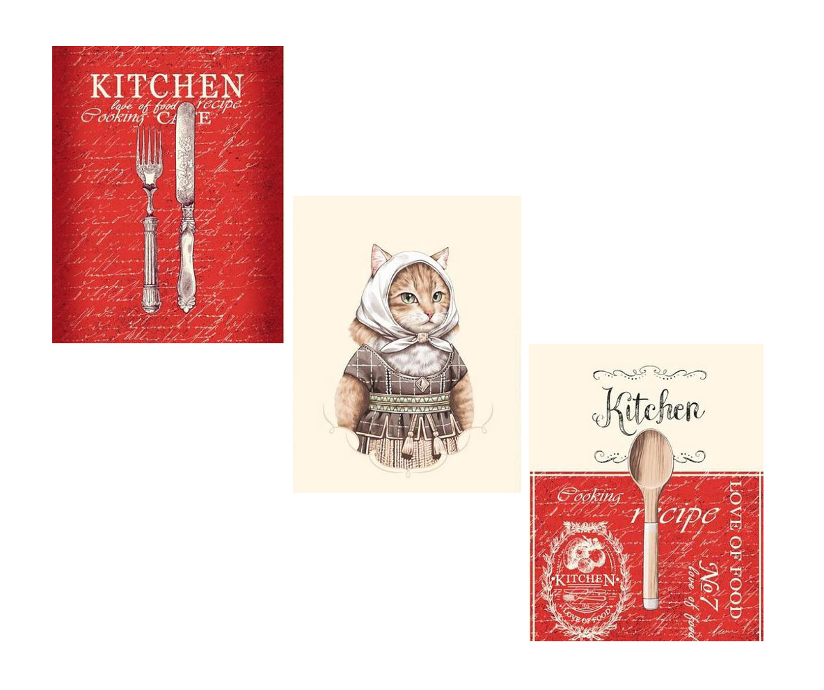 Комплект полотенец 48*60 см, 3 шт., рогожка (Матильда)