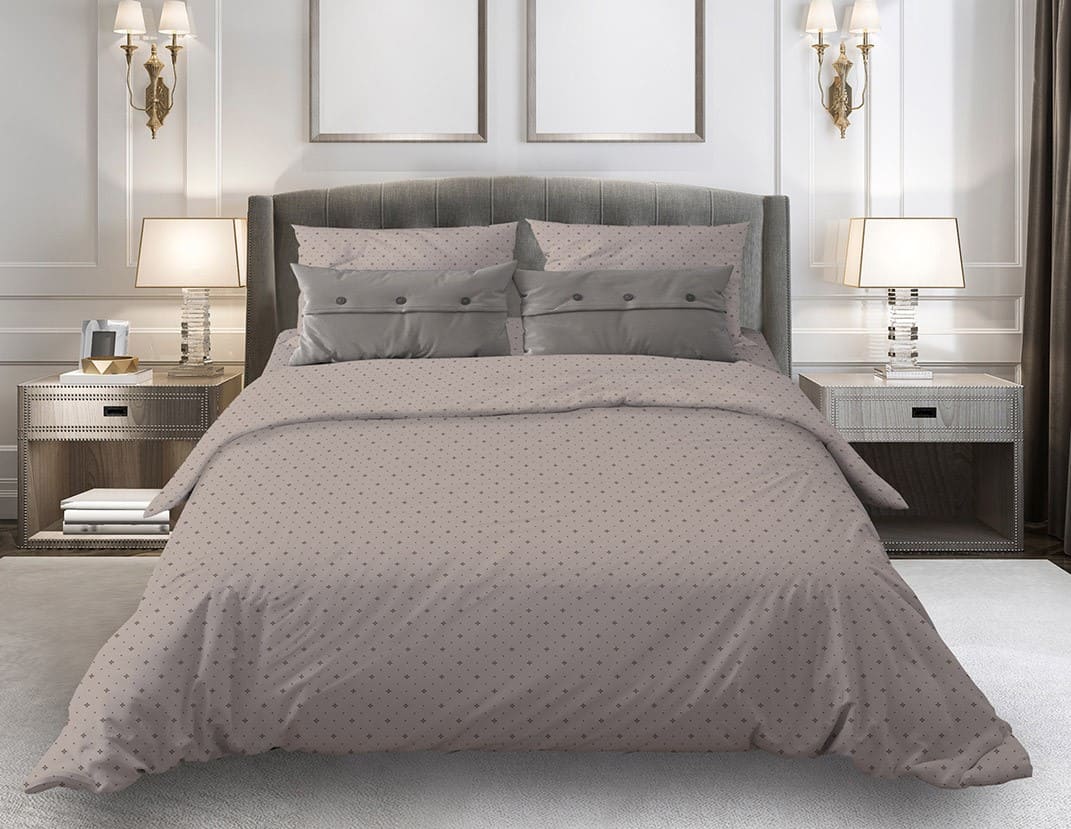 Пододеяльник 1,5-спальный, с вырезом "ромб", бязь "Комфорт" (Голливуд, темно-бежевый)