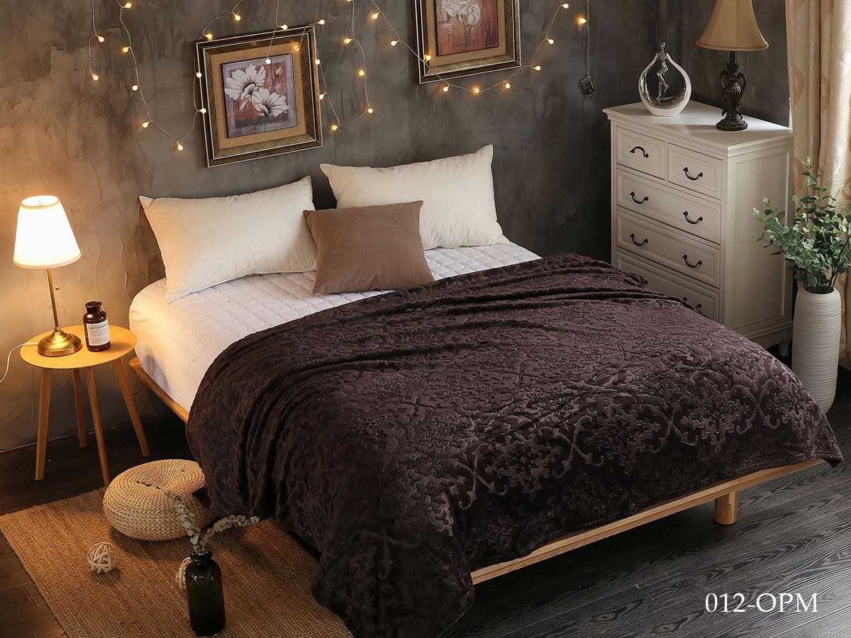 Плед 145*210 см, Велсофт - жаккард, Нежность (Moreska, шоколадный)