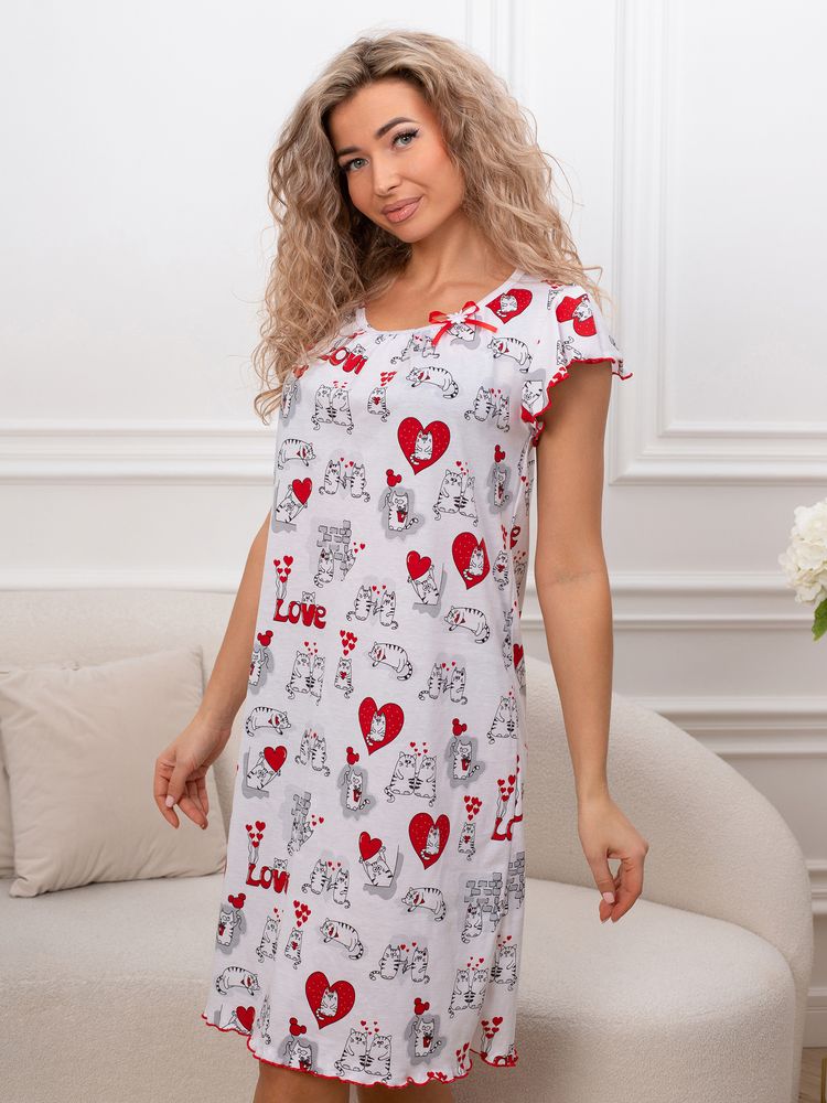 Сорочка ночная женская,мод. 426,трикотаж (Котики)