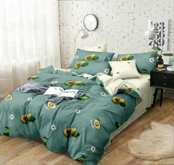 Комплект постельного белья 1,5-спальный, поплин (Авокадо, зеленый)