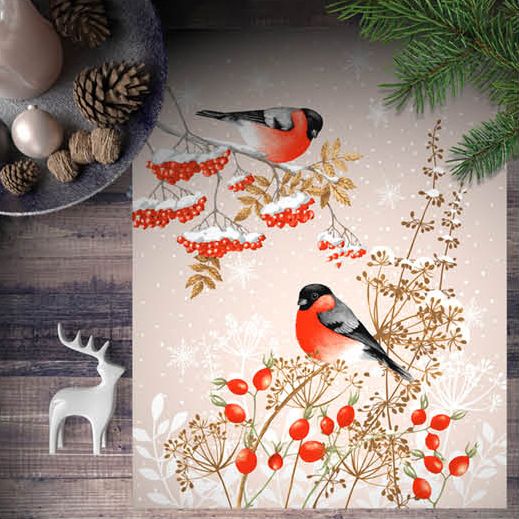 Комплект полотенец 48*60 см, 3 шт., рогожка (Музыка зимы)