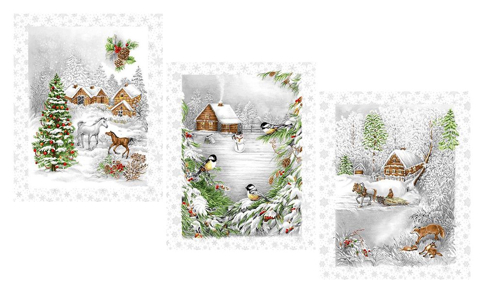 Комплект полотенец 48*60 см, 3 шт., рогожка (Студеная пора)